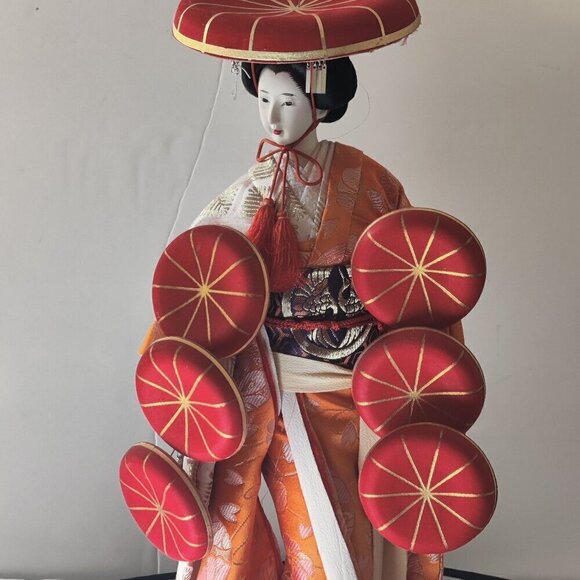 artist Other - Geiesha Hat Dancer Elegantly Robed and adorned with 7 hats. Beautifully handmade
